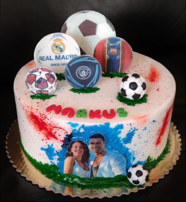 futbalové lopty, torta, Športové torty, KSlavka, 1