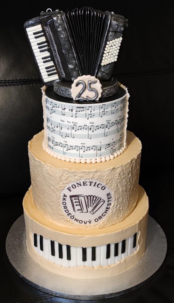 pre akordeónový orchester k výročiu, torta, Netradičné torty, KSlavka, 1