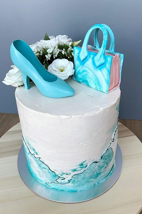 Torta pre dámu s lodičkou a kabelkou, torta, Narodeninové torty, Martina Kureková, 1