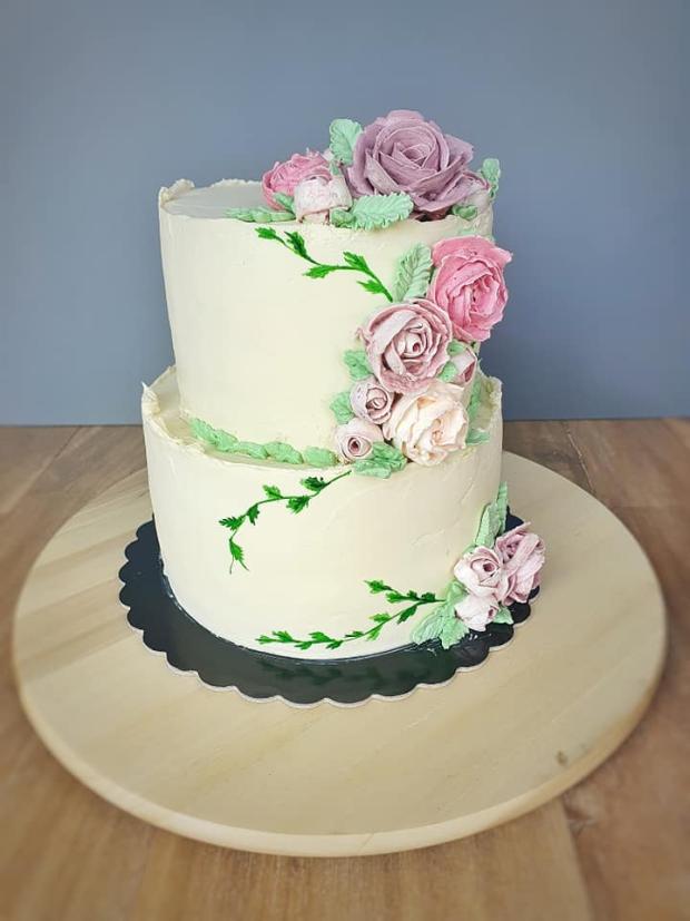 torta z maslových kvetov, torta, Narodeninové torty, Martina Kureková, 1