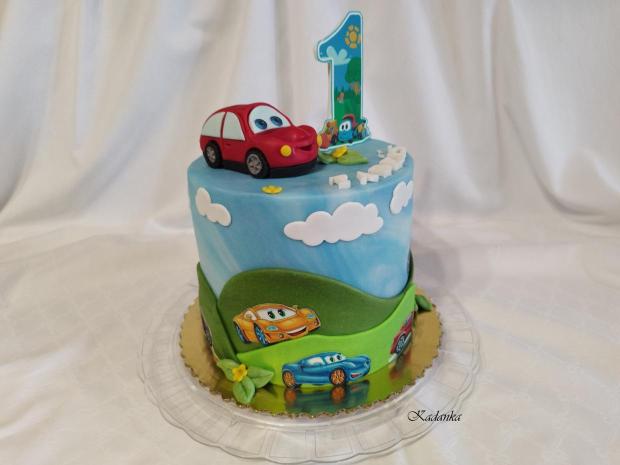 Autíčka, torta, Torty autíčka, vláčiky, Kadanka, 2