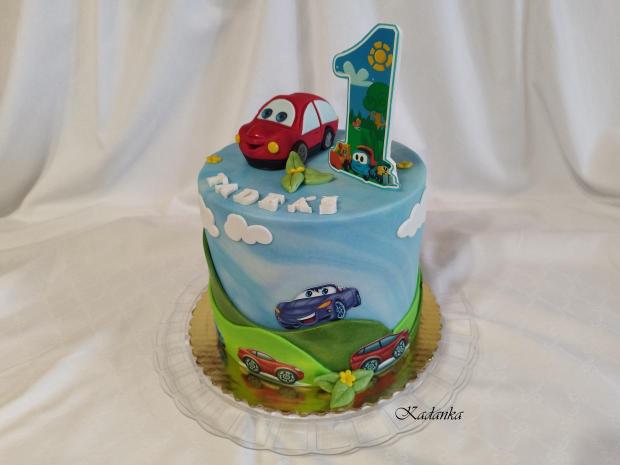Autíčka, torta, Torty autíčka, vláčiky, Kadanka, 4