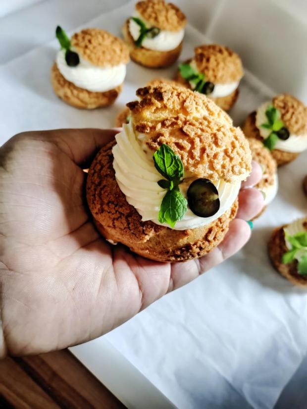 Craquelin choux , torta, Zákusky, Dortovy raj, 1