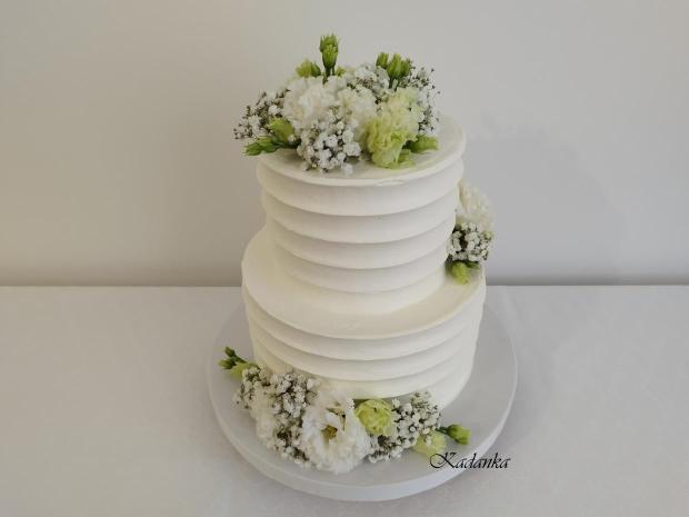 Krémová - polonahá svadobná , torta, Svadobné torty, Kadanka, 3