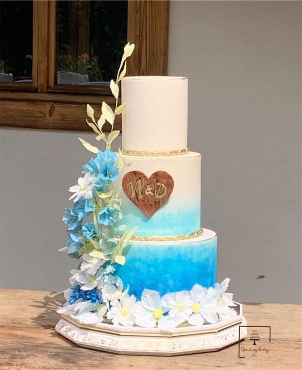 Svatební v modrém, torta, Svadobné torty, Renatiny dorty, 1