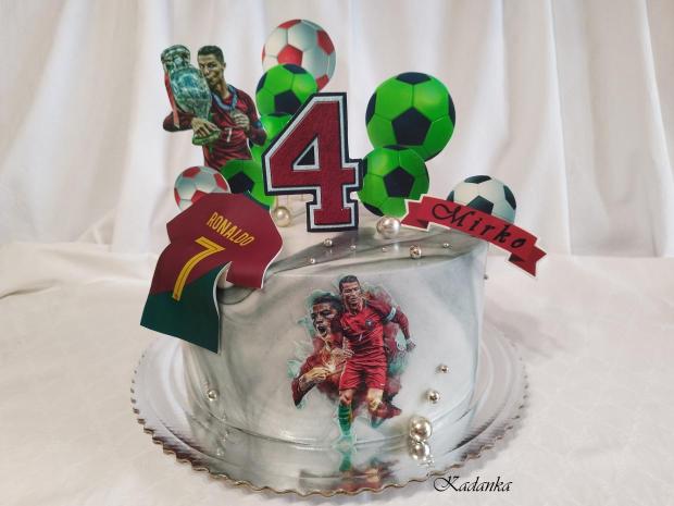 Futbalová tortička  Ronaldo, torta, Športové torty, Kadanka, 1