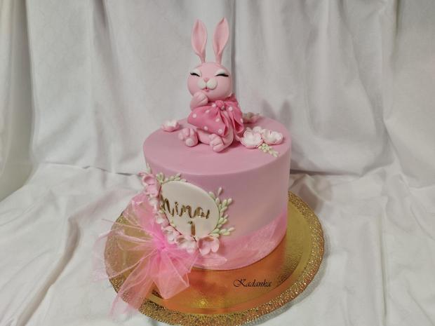  Ružový zajačik - Pink Bunny - pre Ninku /Linku/, torta, Torty pre dievčatá, Kadanka, 4
