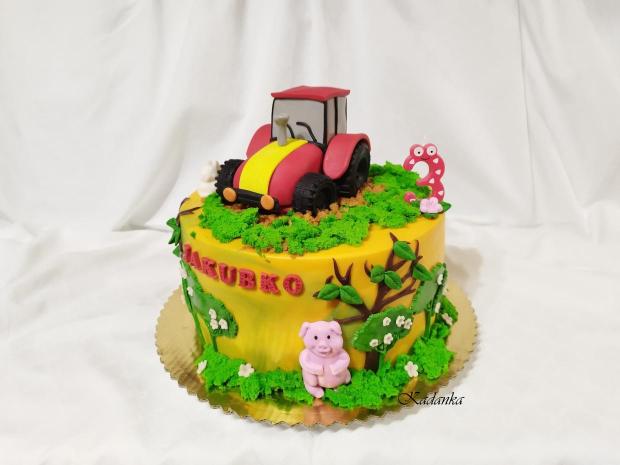 Traktor pre Jakubka, torta, Torty autíčka, vláčiky, Kadanka, 1