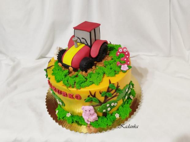 Traktor pre Jakubka, torta, Torty autíčka, vláčiky, Kadanka, 2
