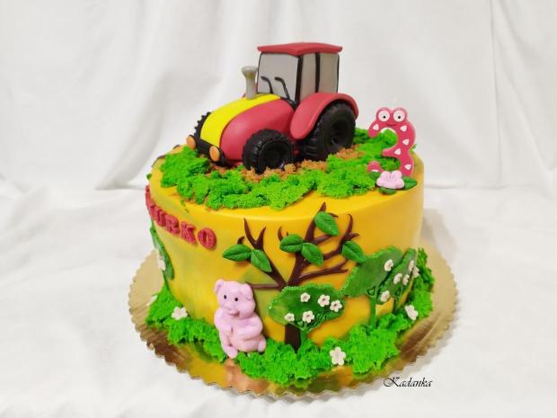 Traktor pre Jakubka, torta, Torty autíčka, vláčiky, Kadanka, 4