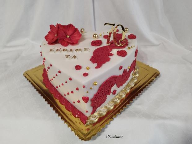 Srdiečko k výročiu❤, torta, Narodeninové torty, Kadanka, 1