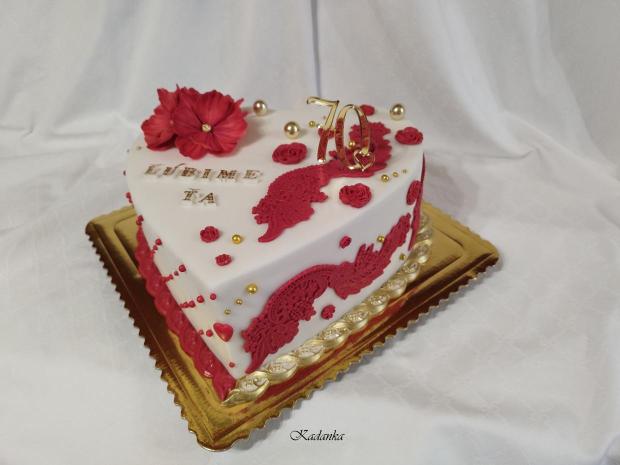 Srdiečko k výročiu❤, torta, Narodeninové torty, Kadanka, 2