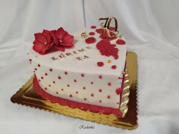 Srdiečko k výročiu❤, torta, Narodeninové torty, Kadanka, 3