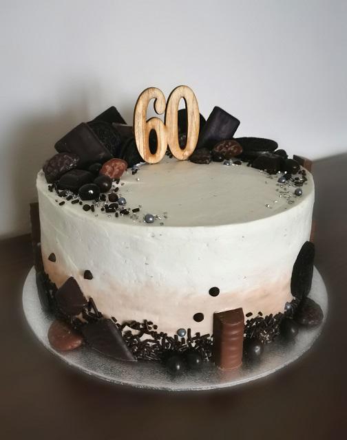 Krémová k 60-tke , torta, Narodeninové torty Krémová k 60-tke , torta, Narodeninové torty, zinka16, 1