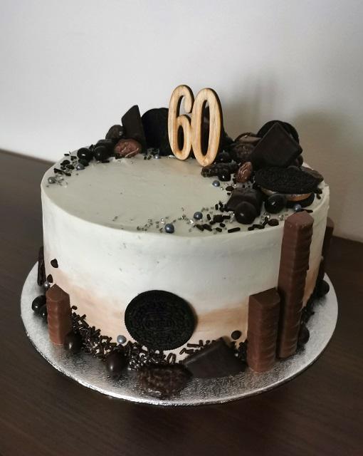 Krémová k 60-tke , torta, Narodeninové torty Krémová k 60-tke , torta, Narodeninové torty, zinka16, 3