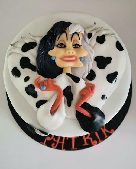 Cruella zo 101 dalmatíncov, torta, Rozprávkové torty Cruella zo 101 dalmatíncov, torta, Rozprávkové torty, zinka16, 1