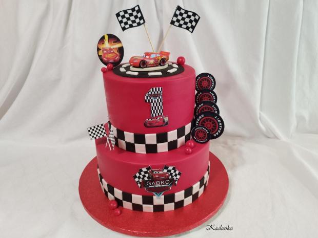 Tortička k prvému rôčku Blesk Mcqueen Blesk Mcqueen Cars Cake ❤, torta, Torty autíčka, vláčiky, Kadanka, 1