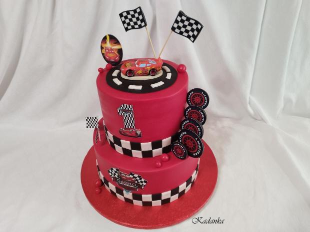 Tortička k prvému rôčku Blesk Mcqueen Blesk Mcqueen Cars Cake ❤, torta, Torty autíčka, vláčiky, Kadanka, 2