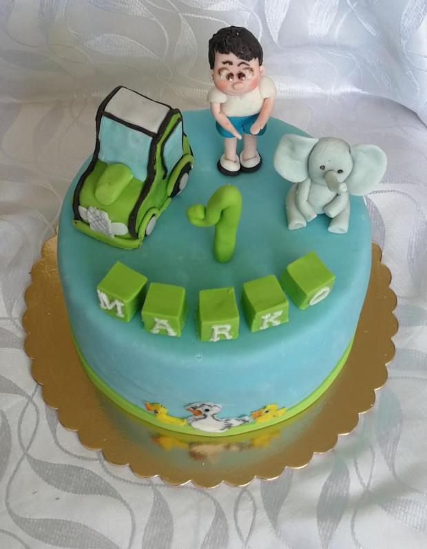 Narodeninová pre Marka, torta, Torty so zvieratkami, Mariolka, 2