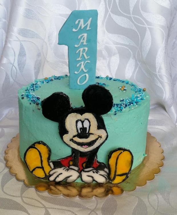 Mickey Mouse k 1 rôčku , torta, Rozprávkové torty, Mariolka, 1