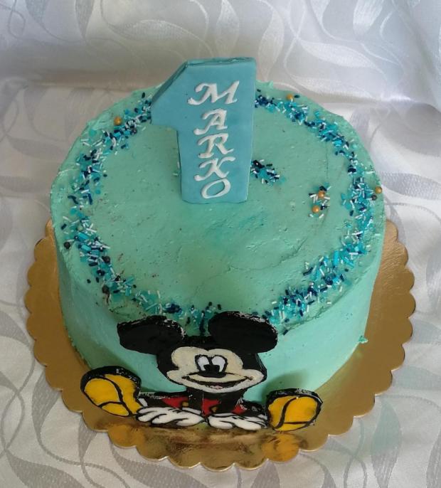Mickey Mouse k 1 rôčku , torta, Rozprávkové torty, Mariolka, 2