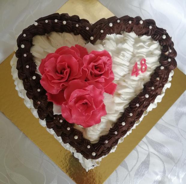 Penové srdiečko , torta, Netradičné torty, Mariolka, 1