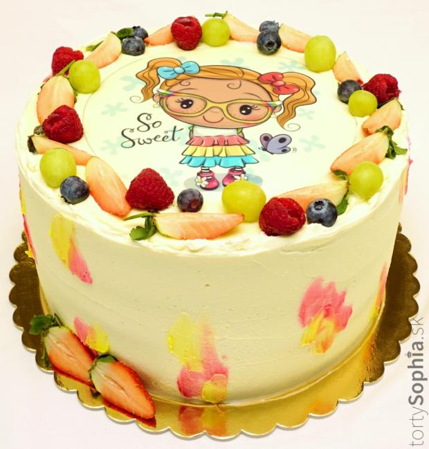 K narodeninám, torta, Torty pre dievčatá, tortysophia.sk, 1