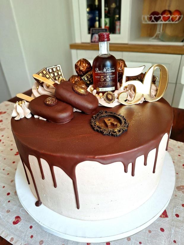 Torta k narodeninám 50, torta, Narodeninové torty, Veronika Bittner, 1