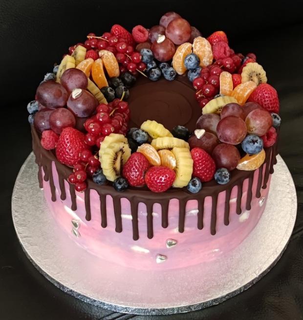 ovocná bomba, torta, Drip torty, KSlavka, 1