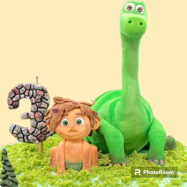 Dinosaurus Arlo a špunt, torta, Ozdoby na torty, Radosť_piecť_radosť_jesť, 1