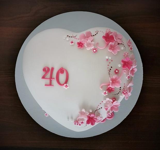 Srdce s kvietkami, torta, Narodeninové torty Srdce s kvietkami, torta, Narodeninové torty, zinka16, 3