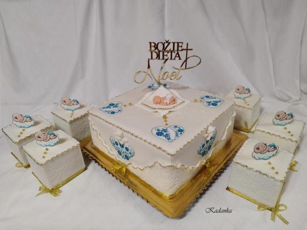 Torta na krstiny s mini tortičkami, torta, Torty na krstiny, Kadanka, 1