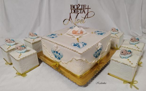 Torta na krstiny s mini tortičkami, torta, Torty na krstiny, Kadanka, 2
