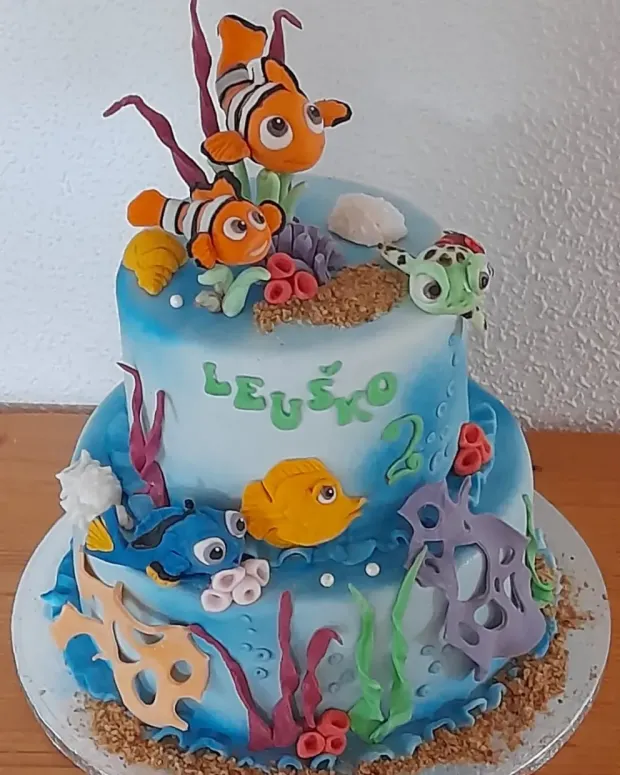 Nemo - detská narodeninová torta, torta, Torty so zvieratkami, Obertová Mária, 1