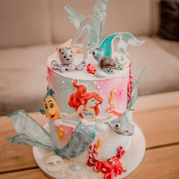 Malá morská víla - detská torta, torta, Rozprávkové torty, Obertová Mária, 1
