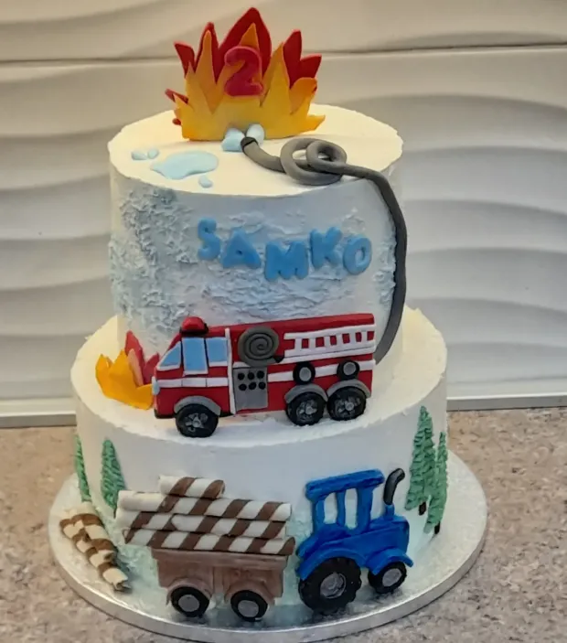 Torta s autami pre chlapčeka, torta, Torty autíčka, vláčiky, Obertová Mária, 1