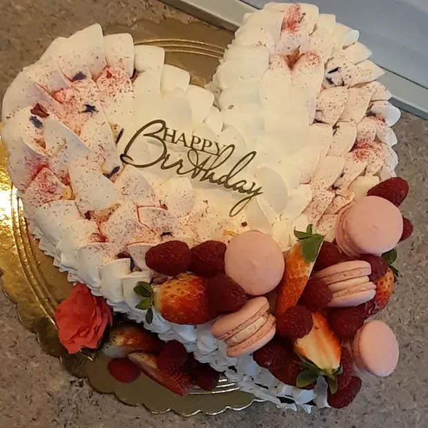 Penová torta - srdce, torta, Narodeninové torty, Obertová Mária, 1