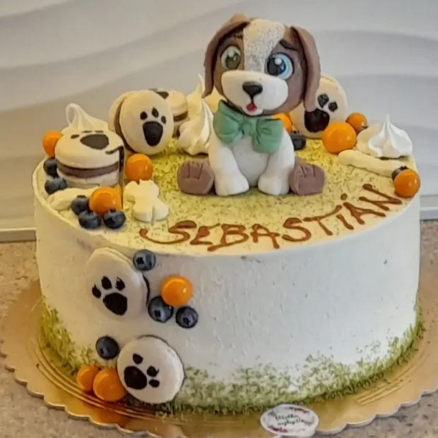 Detská torta so psíkom, torta, Torty so zvieratkami, Obertová Mária, 1