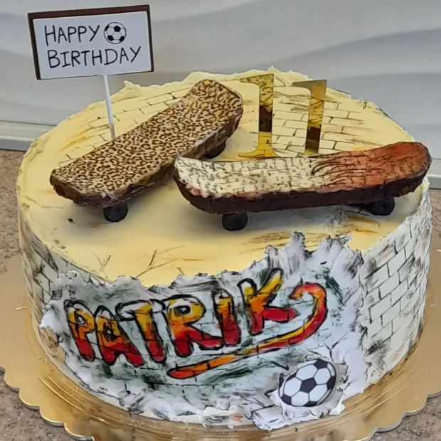 Narodeninová torta - skateboard, torta, Ostané torty pre deti, Obertová Mária, 1