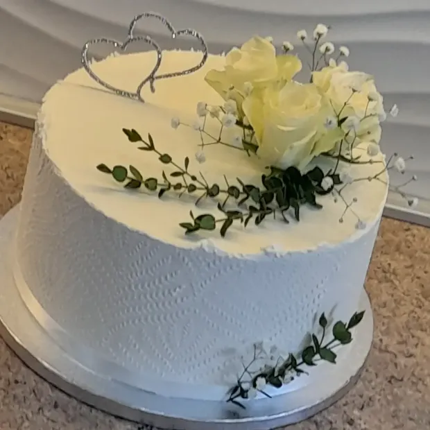 Jednoduchá svadobná torta, torta, Svadobné torty, Obertová Mária, 1