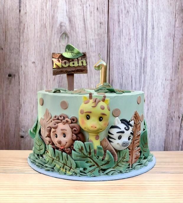 Safari torta k prvým narodeninám