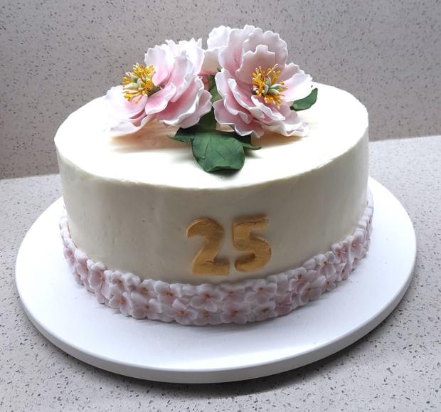 Torty s kvetmi k 25. narodeninám, torta, Narodeninové torty, mariaJ, 1