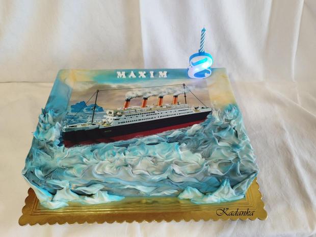 Titanic pre Maximka❤, torta, Torty autíčka, vláčiky, Kadanka, 1