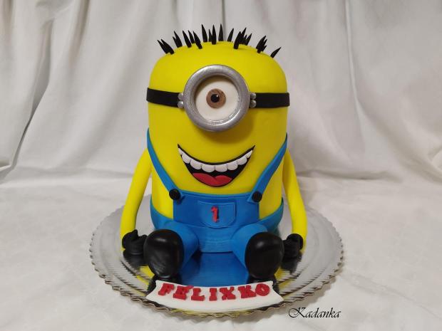 Tortička Mimoň Stuart❤, torta, Rozprávkové torty, Kadanka, 1