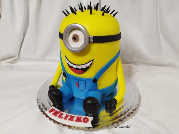 Tortička Mimoň Stuart❤, torta, Rozprávkové torty, Kadanka, 4
