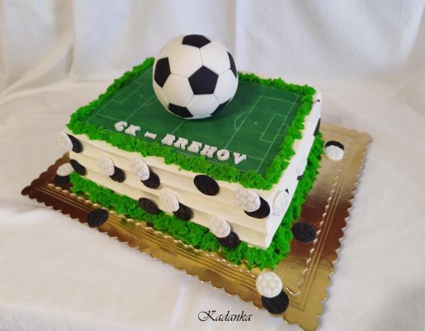 Futbalové ihrisko s futbalovou loptou , torta, Športové torty, Kadanka, 2