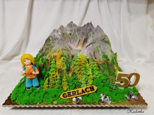 Ku krásnemu jubileu Tortička na želanie  Gerlachovský štít - hovorovo Gerlach❤, torta, Narodeninové torty, Kadanka, 4