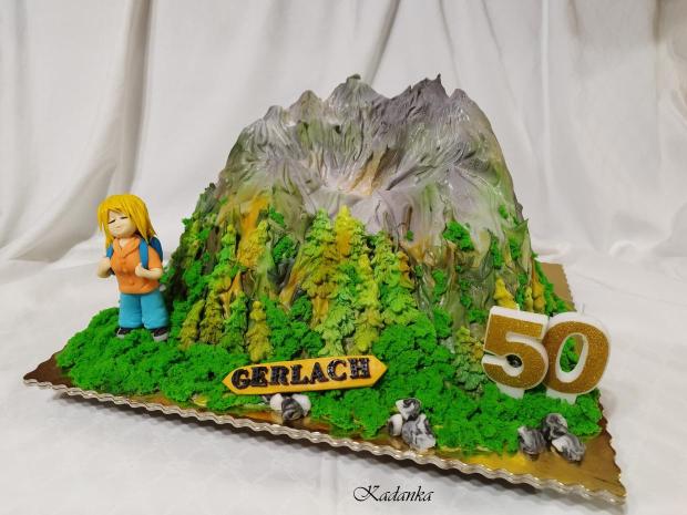 Ku krásnemu jubileu Tortička na želanie  Gerlachovský štít - hovorovo Gerlach❤, torta, Narodeninové torty, Kadanka, 2