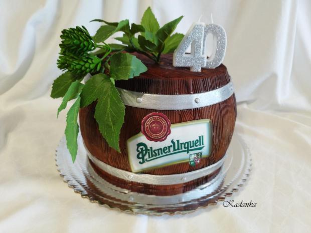 Súdok piva - Pilsner Urquell  k narodeninám pre pána😉, torta, Narodeninové torty, Kadanka, 1