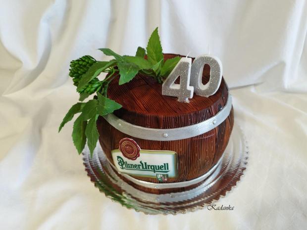 Súdok piva - Pilsner Urquell  k narodeninám pre pána😉, torta, Narodeninové torty, Kadanka, 3
